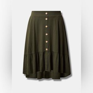 Torrid Midi Lenny Hi Low Tiered Skirt | 0X